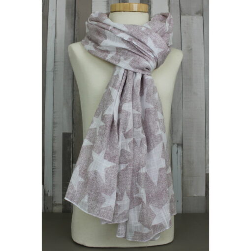 Shawl Sterren Oudrose op pop