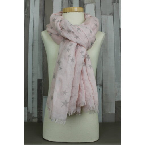 Shawl Sterretjes rose op pop