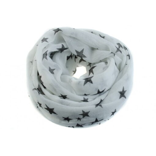 Shawl Sterretjes wit antraciet
